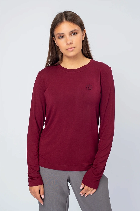 Лонгслив женский 4086.1.V Аппликация оптом от производителя Ledinika